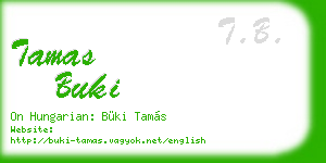 tamas buki business card