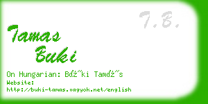 tamas buki business card